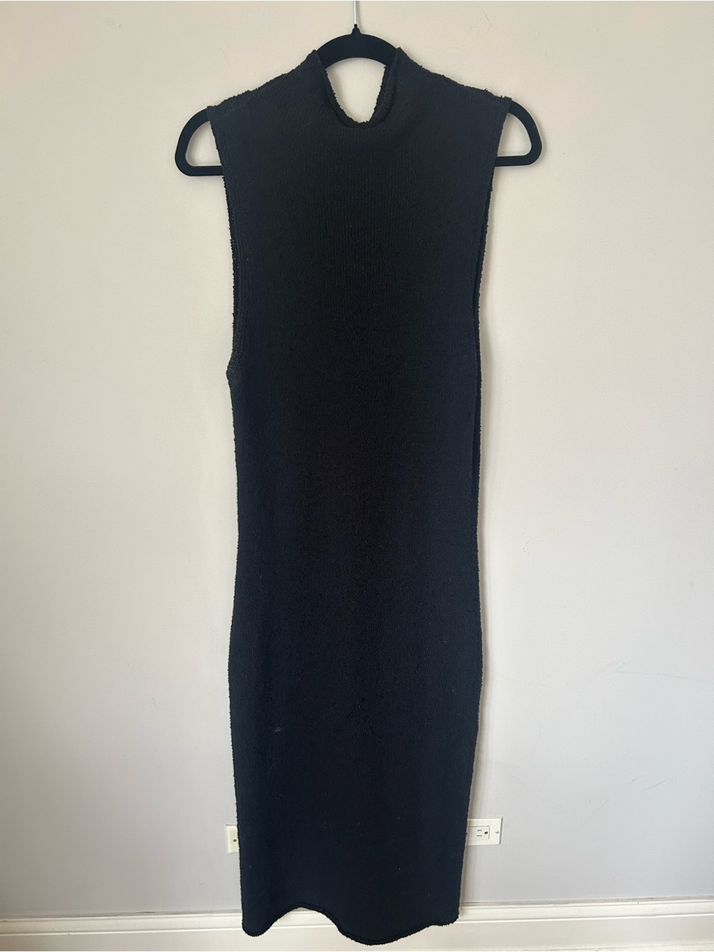 Mara Hoffman Sleeveless Black Knit Midi Dress - Classic Minimalist Sz XL